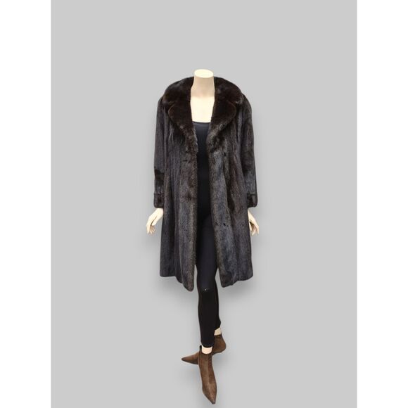 Vintage Dark Brown Mink Coat -Small/Medium - Picture 2 of 9